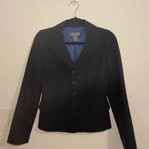 Anne Taylor black striped blazer